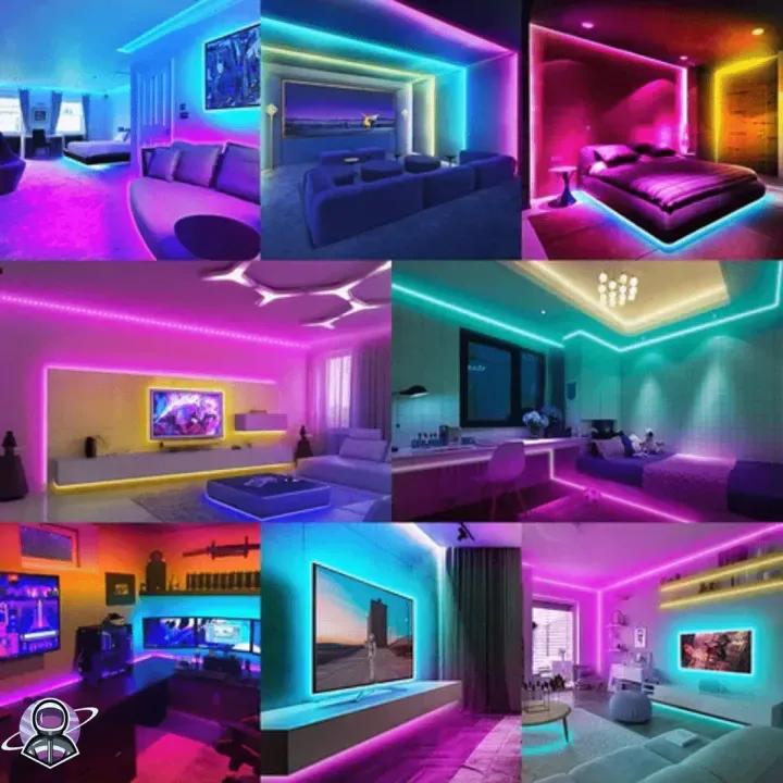 RGB LED Strip Lights with Remote - Room & Wall Decoration